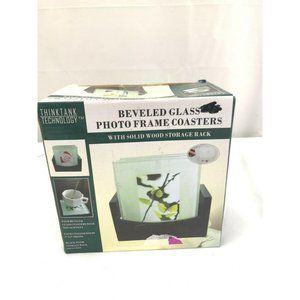 Personalizable Coasters beveled glass wooden